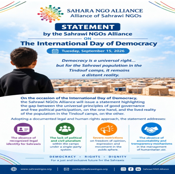 Statement of the Sahrawi NGOs Alliance on the Occasion of the International Day of Democracy